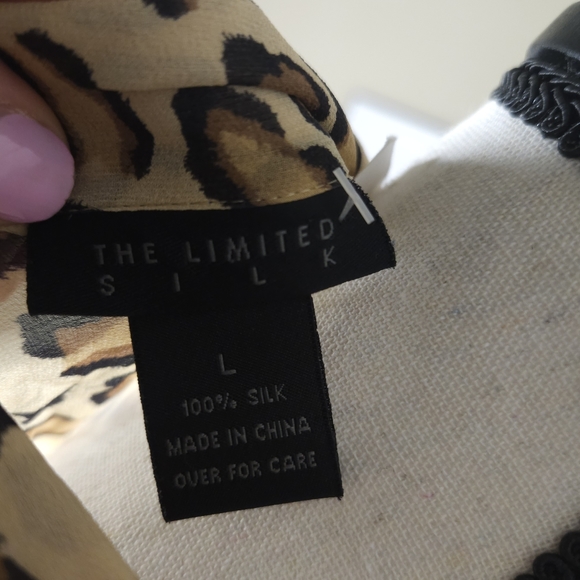 The Limited Silk Long-Sleeve Collared Blouse - Picture 6 of 6